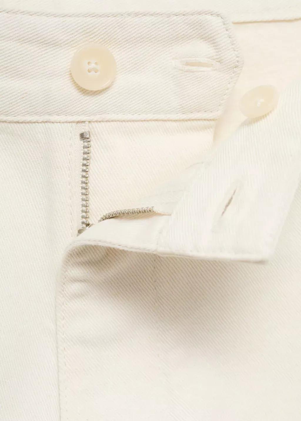 NATURAL WHITE Regular-fit jeans made from a cotton-linen blend, Natural White, large image number 4