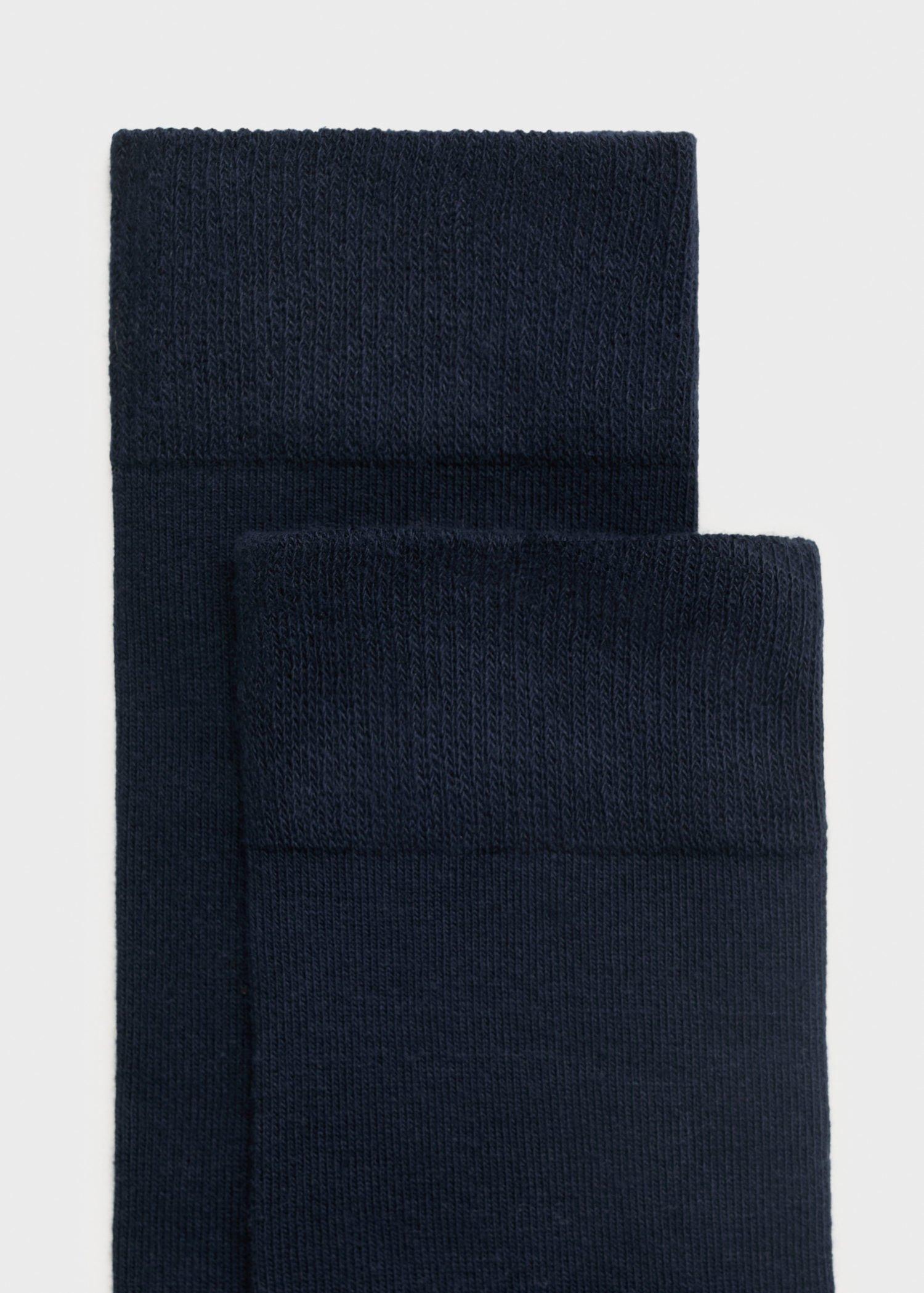 Navy Pack Of 3 Cotton Socks, , large image number 2