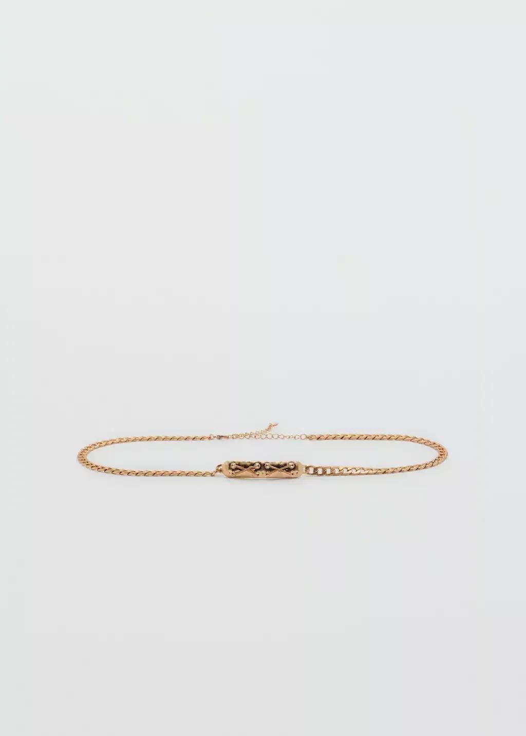 Gold Metal Chain Belt, Gold, large image number 3
