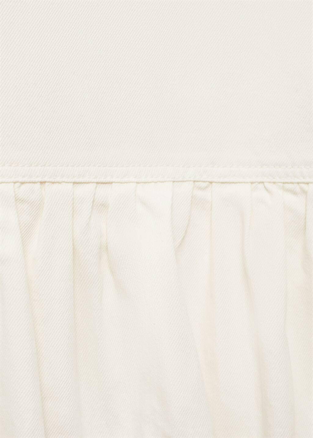 WHITE Denim dress with puffed hem, , large image number 2