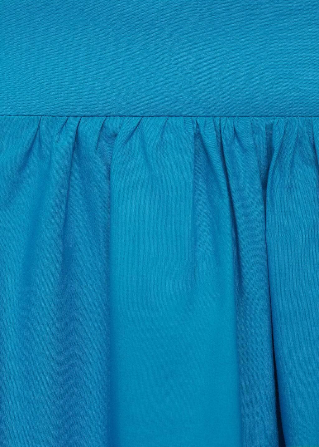 Blue Long Gathered Skirt, , large image number 2