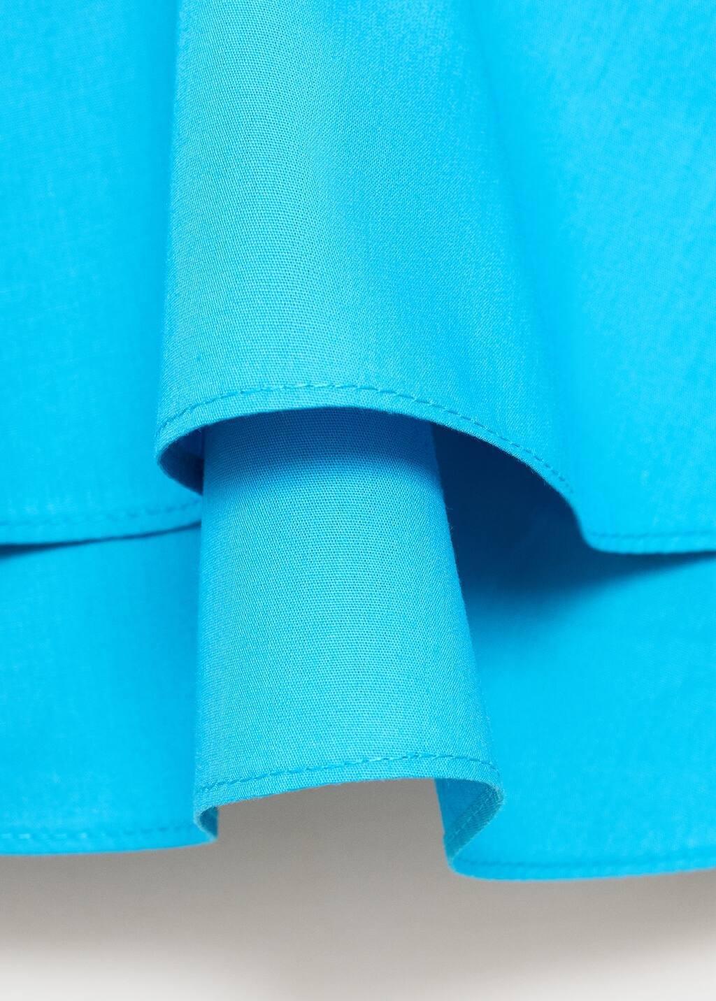 Blue Strapless Top With Ruffles, , large image number 2