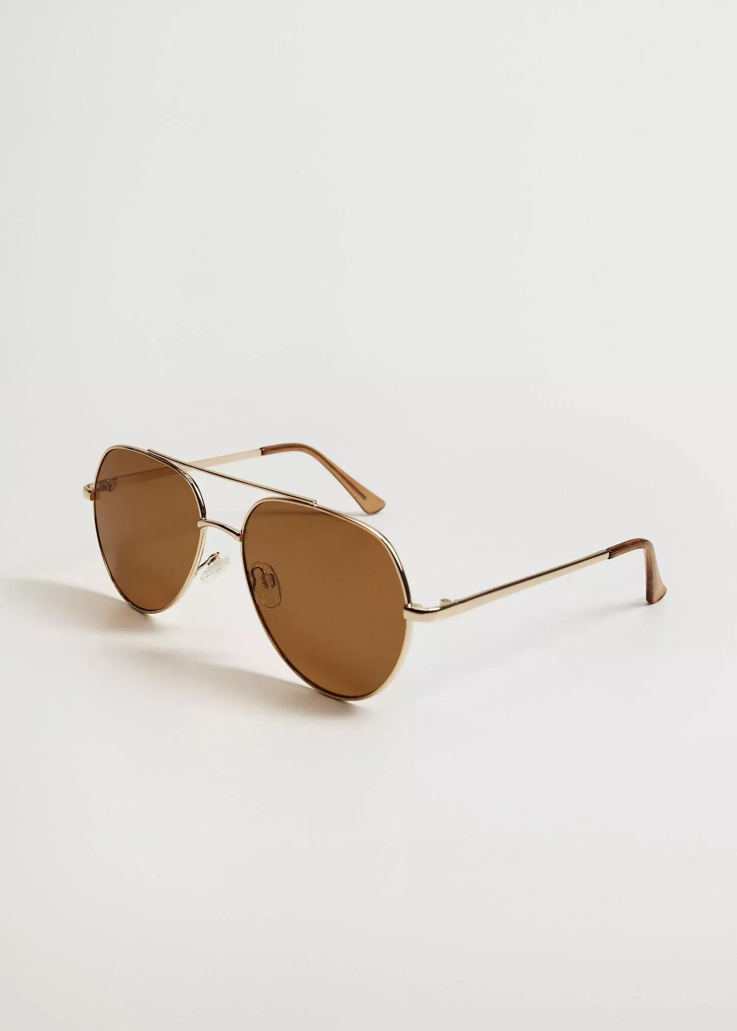 Gold Aviator Frame Sunglasses, Women, , large image number 1