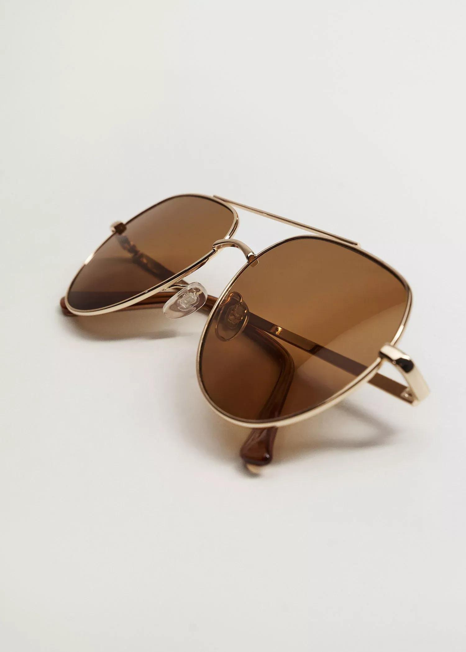 Gold Aviator Frame Sunglasses, Women, , large image number 3