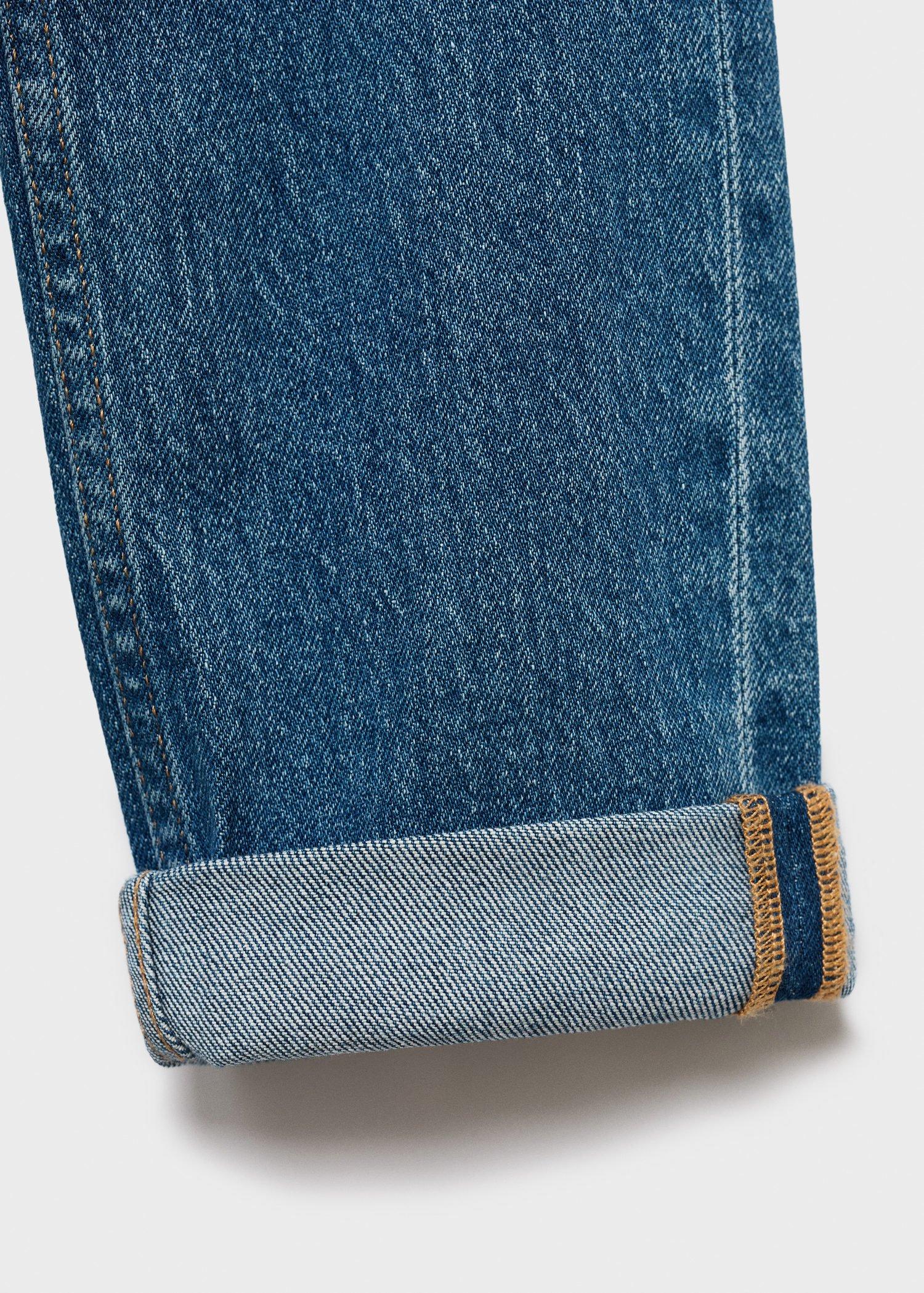 Blue Turned-Up Straight Jeans, Kids Boys, , large image number 8