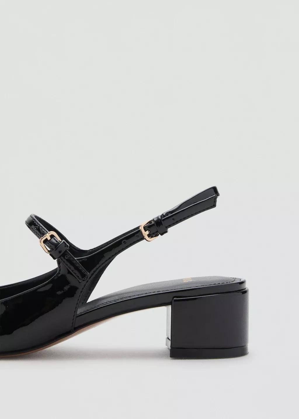 BLACK Patent leather-effect block-heel shoes, , large image number 0