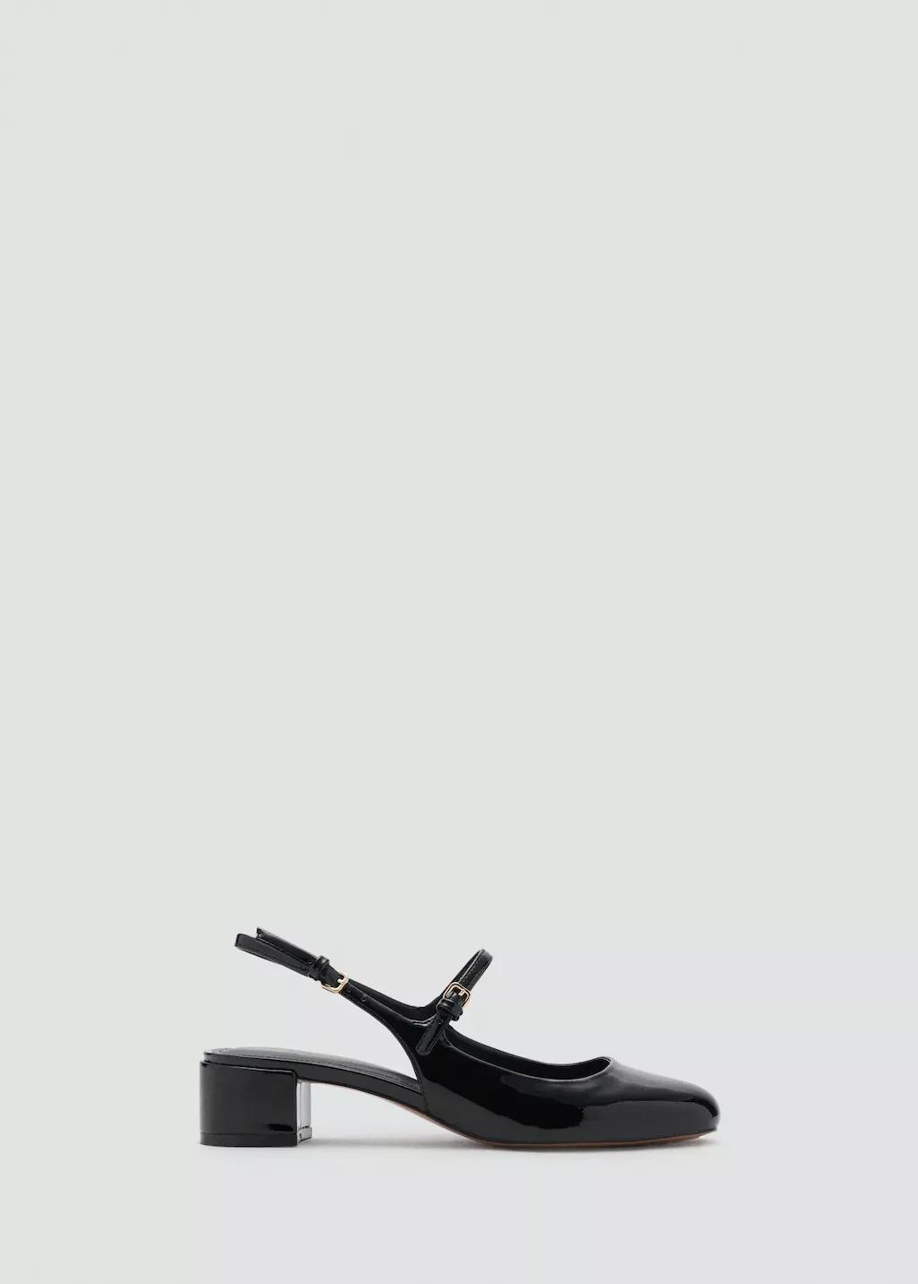 BLACK Patent leather-effect block-heel shoes, , large image number 4