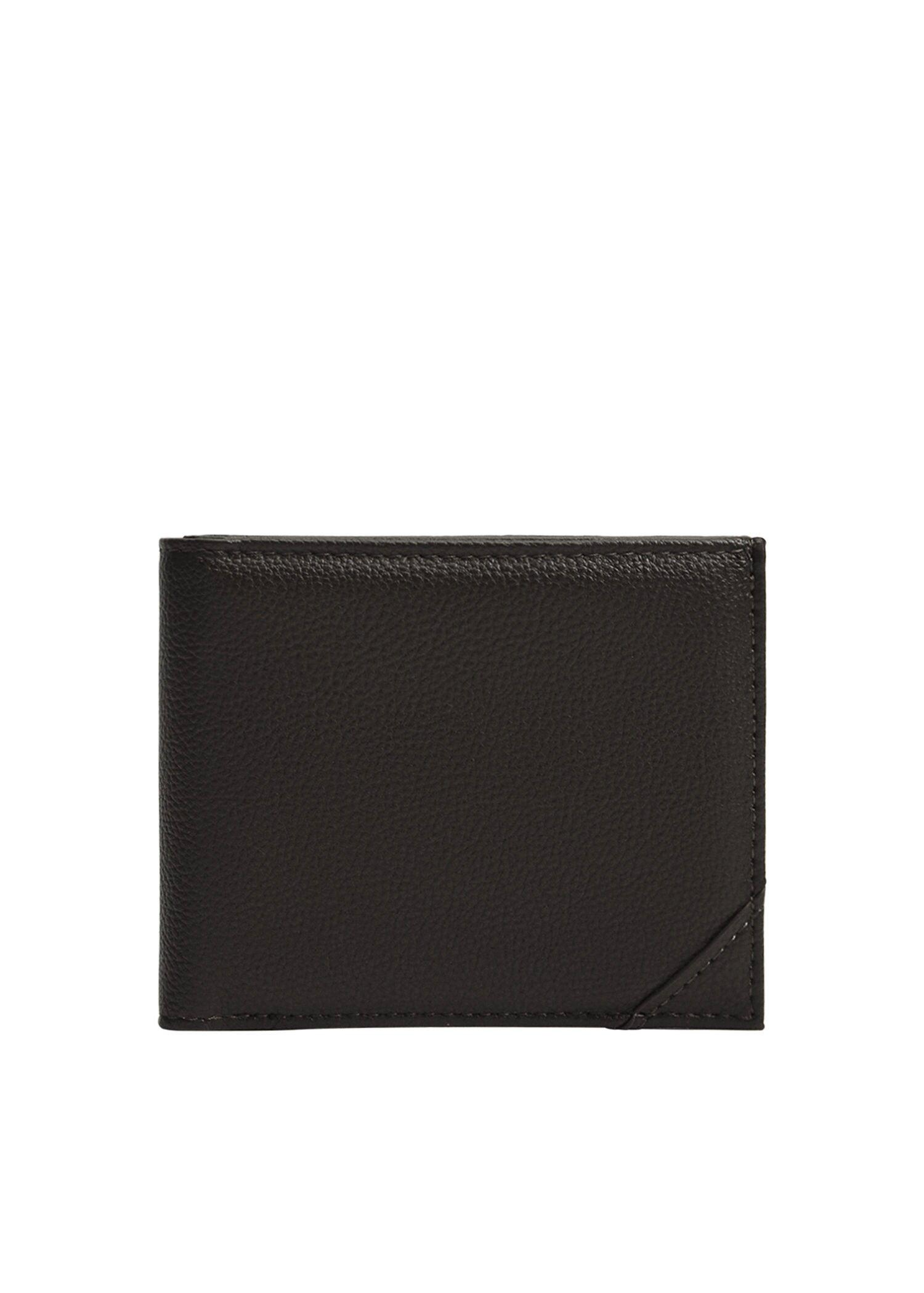 Black Pebbled Wallet, Men, , large image number 0