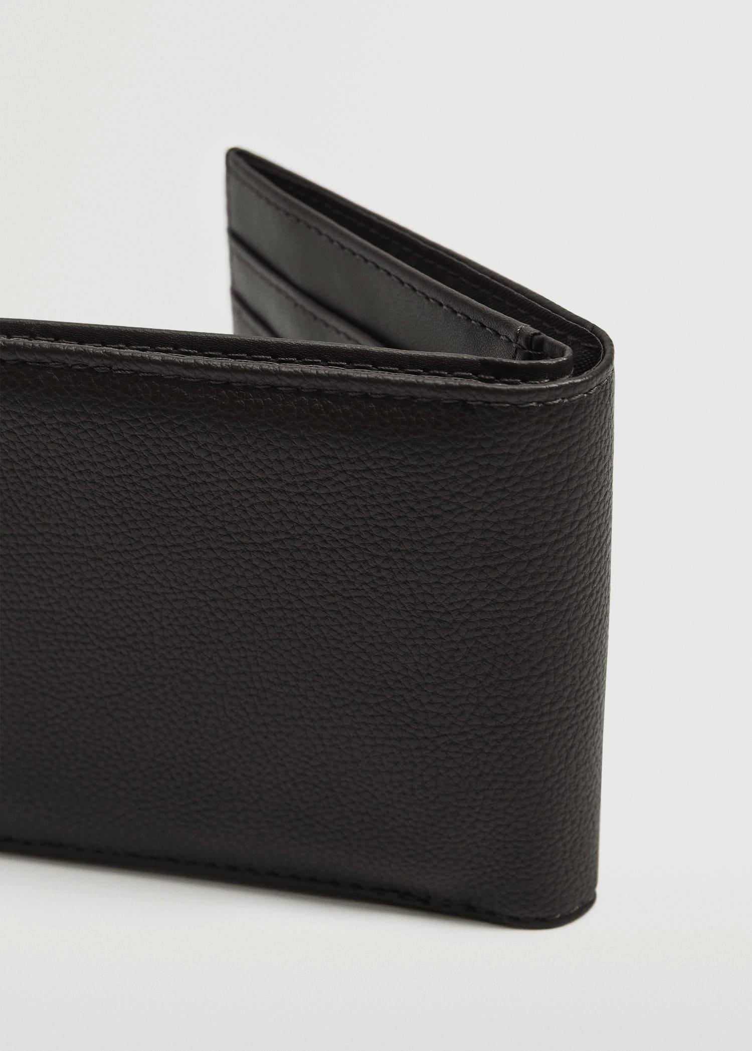 Black Pebbled Wallet, Men, , large image number 1