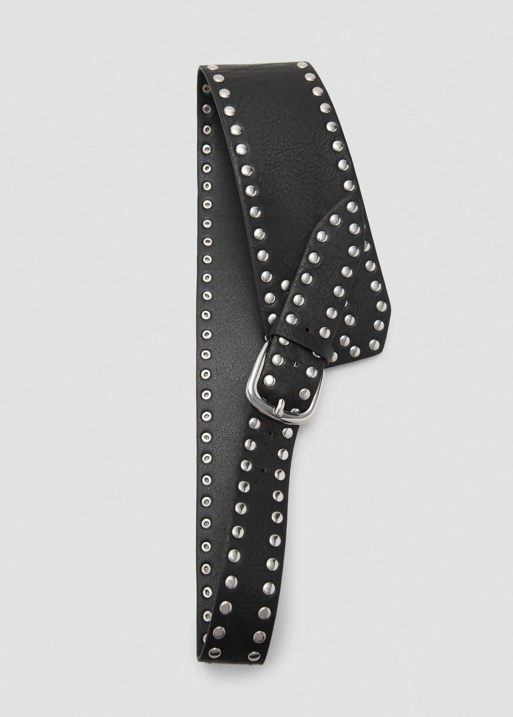Black Studded Sash Belt, , large image number 1