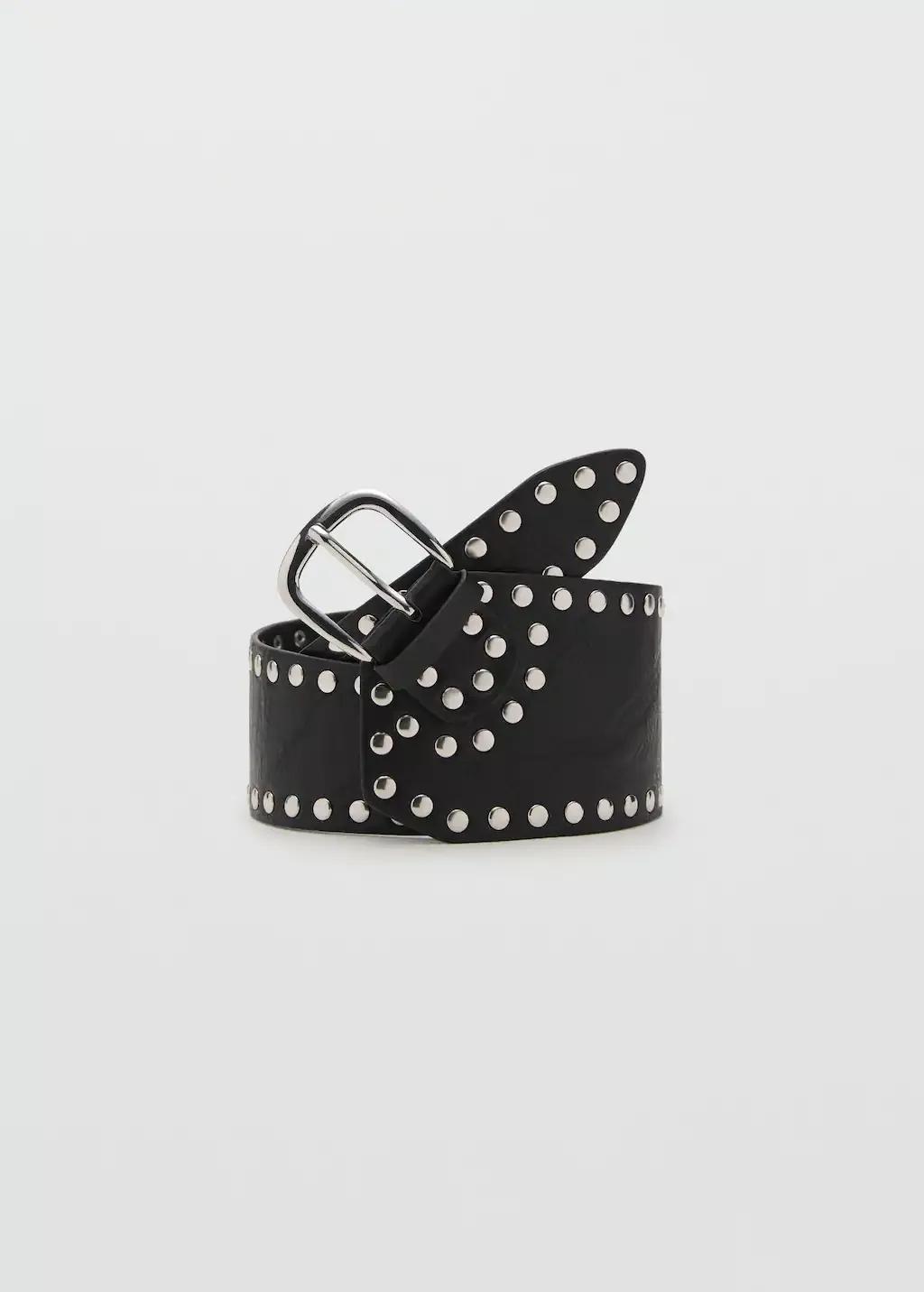 Black Studded Sash Belt, , large image number 3