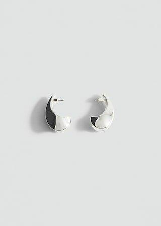 Silver Volume Hoop Earrings, Silver, large image number 0