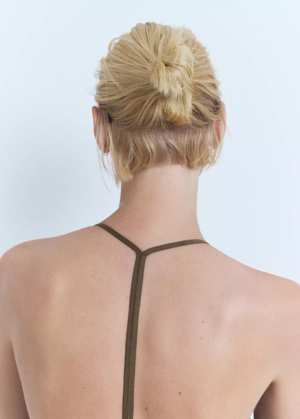 BEIGE - KHAKI Midi-dress with back neckline, 0201_37, large image number 3