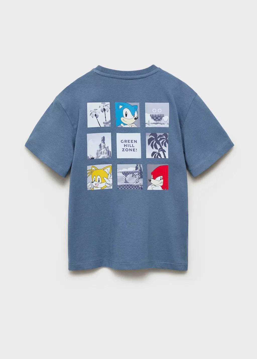 Blue Embossed Sonic T-Shirt, Kids Boys, , large image number 4