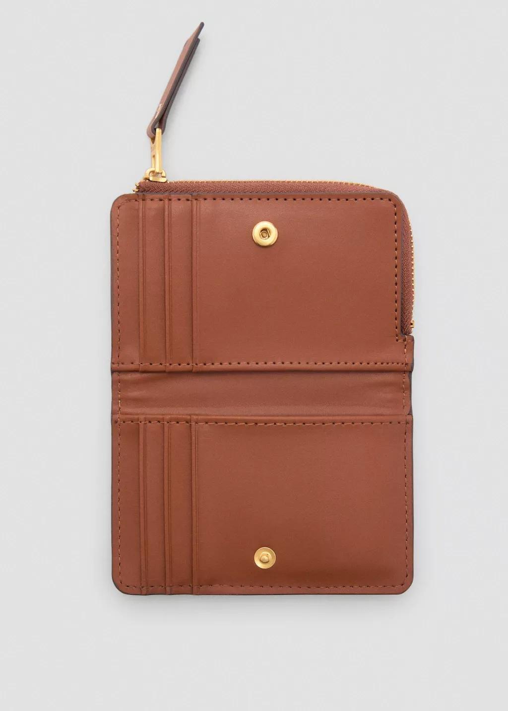 Brown Canvas Wallet With Contrasting Flap, Medium Brown, large image number 5