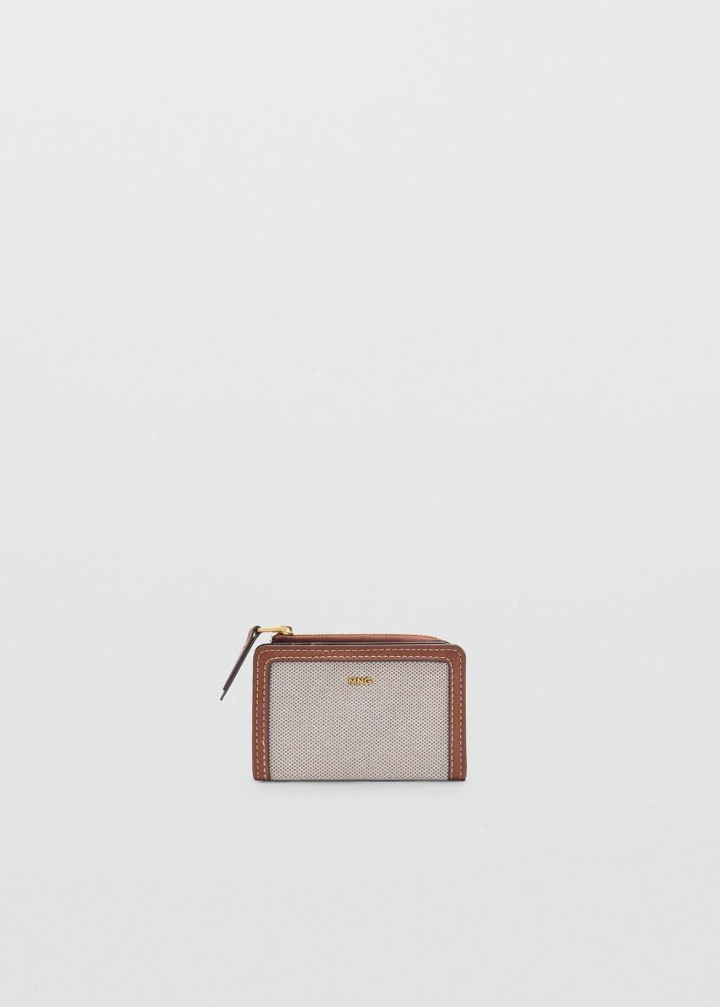 Brown Canvas Wallet With Contrasting Flap, Medium Brown, large image number 6