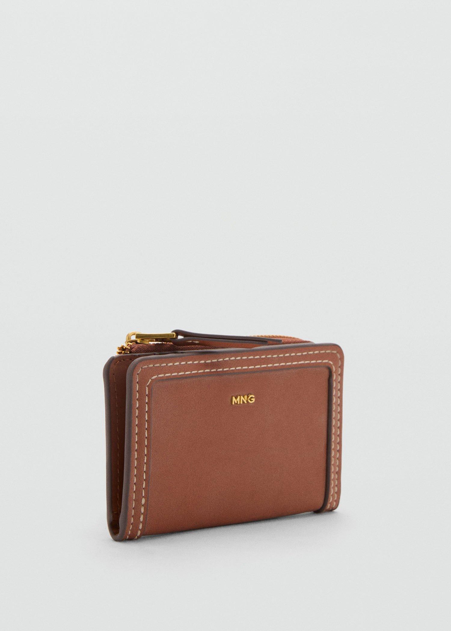 Brown Small Leather-Effect Wallet, 0201_CU, large image number 0