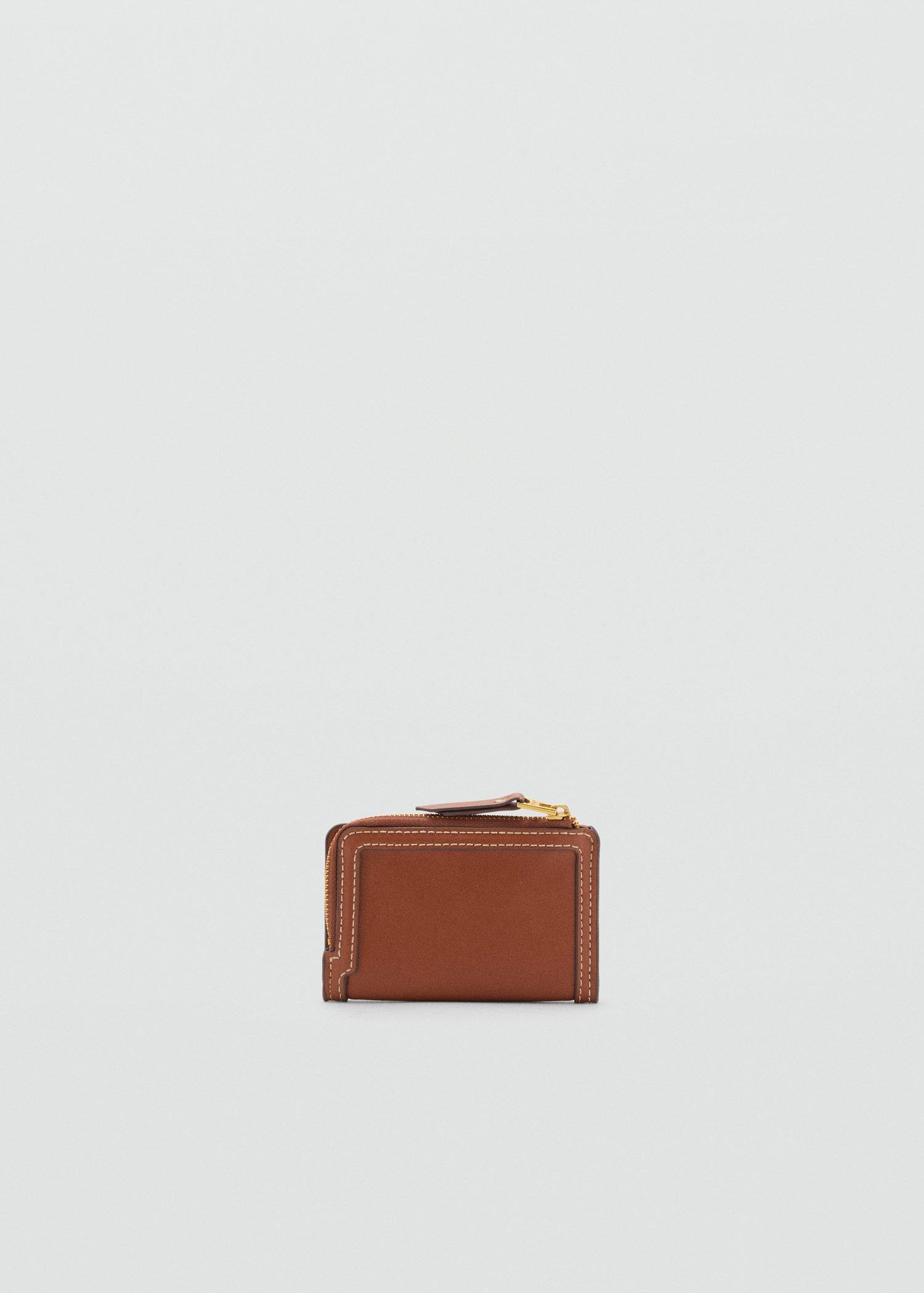 Brown Small Leather-Effect Wallet, 0201_CU, large image number 1