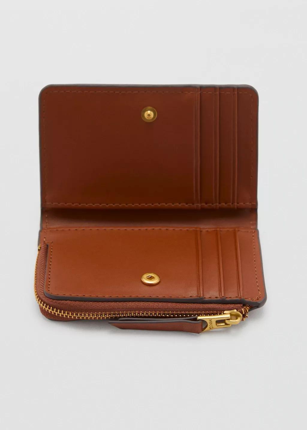 Brown Small Leather-Effect Wallet, 0201_CU, large image number 5