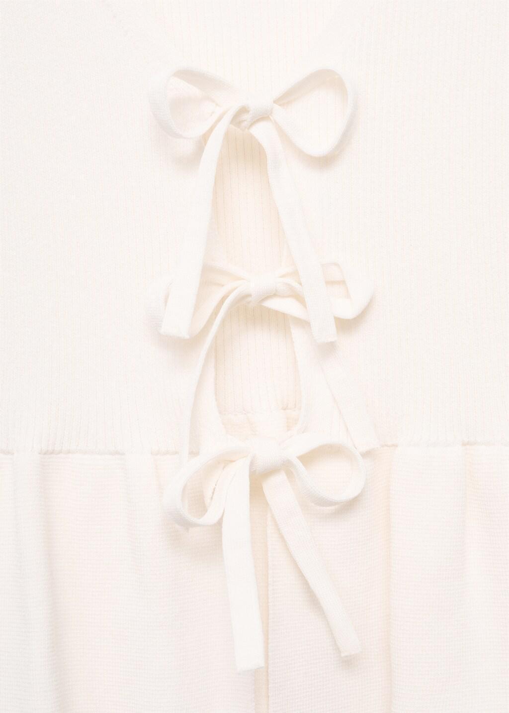 WHITE Bows knit top, 0201_01, large image number 2