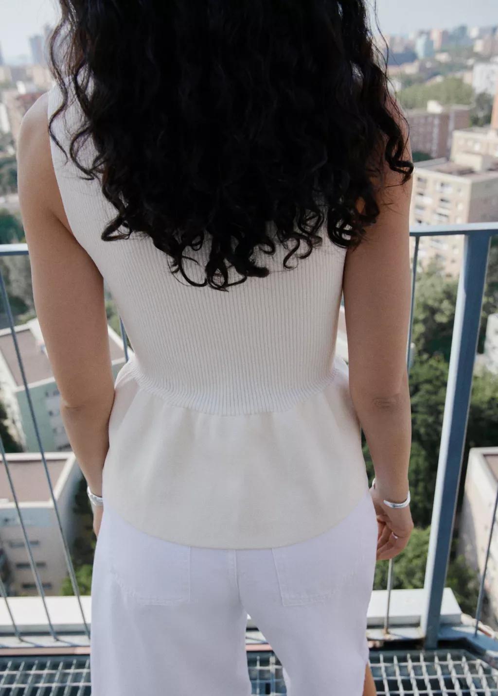 WHITE Bows knit top, 0201_01, large image number 3