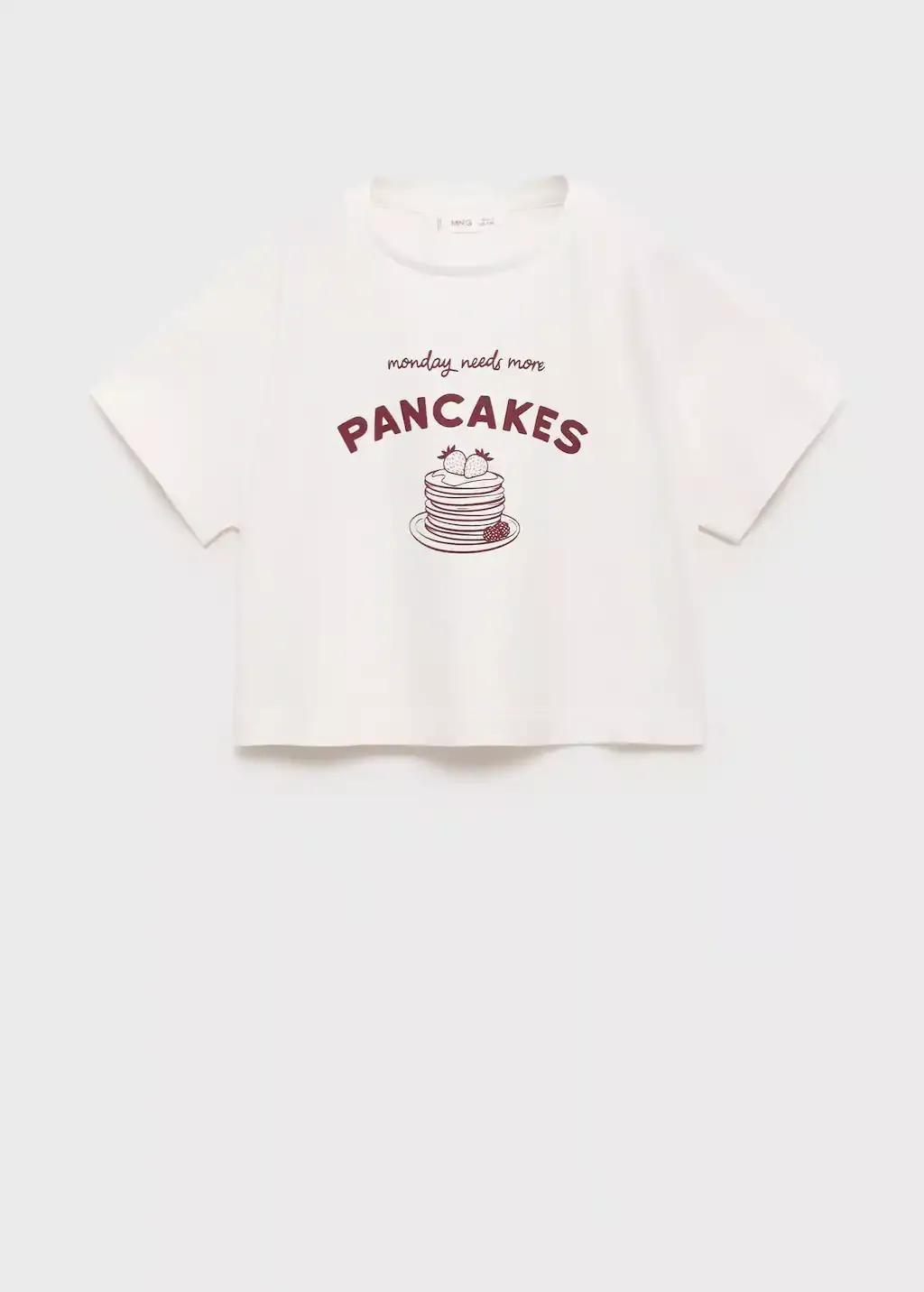 NATURAL WHITE Short-sleeved printed t-shirt, Kids Girl, , large image number 0