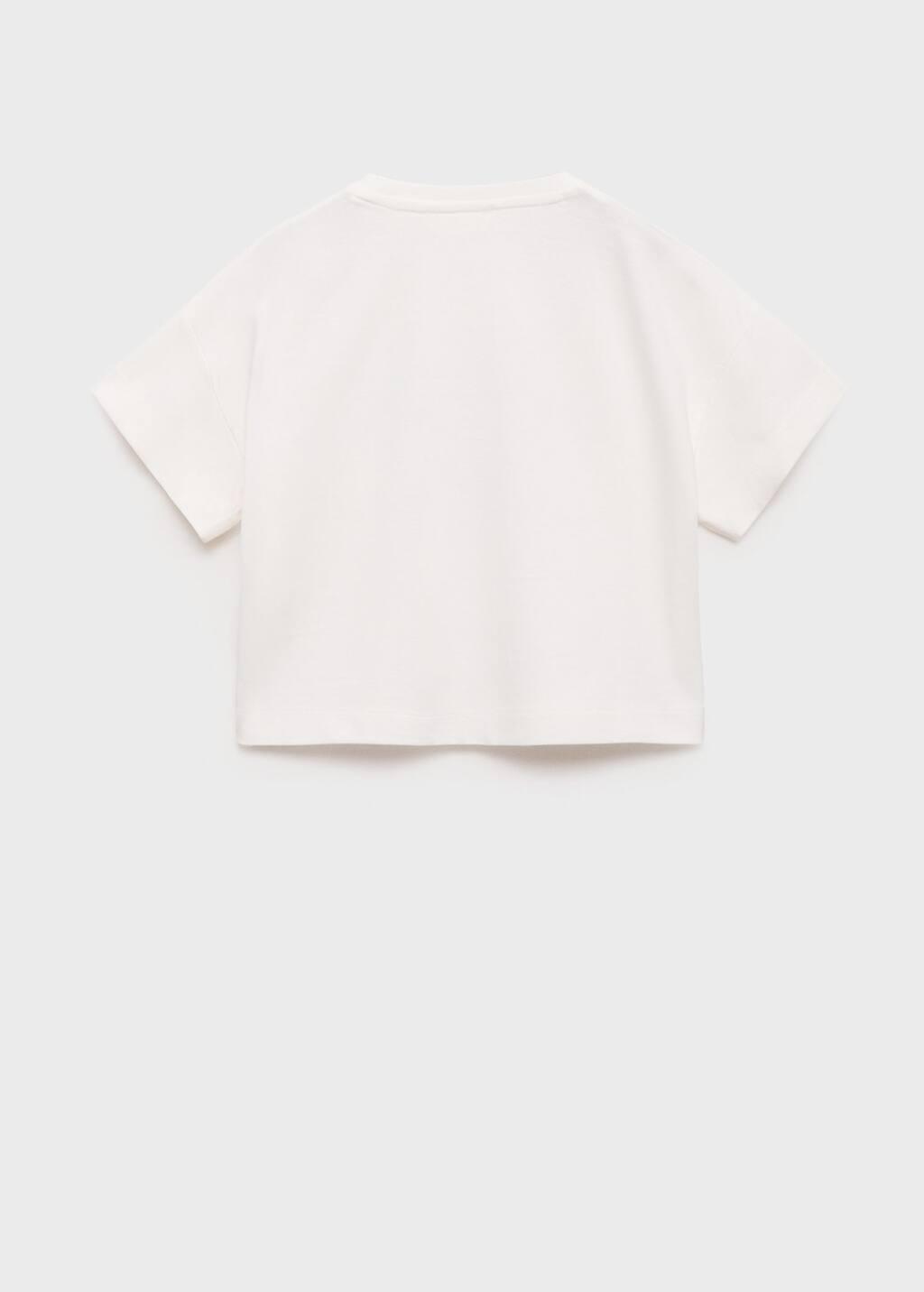 NATURAL WHITE Short-sleeved printed t-shirt, Kids Girl, , large image number 1