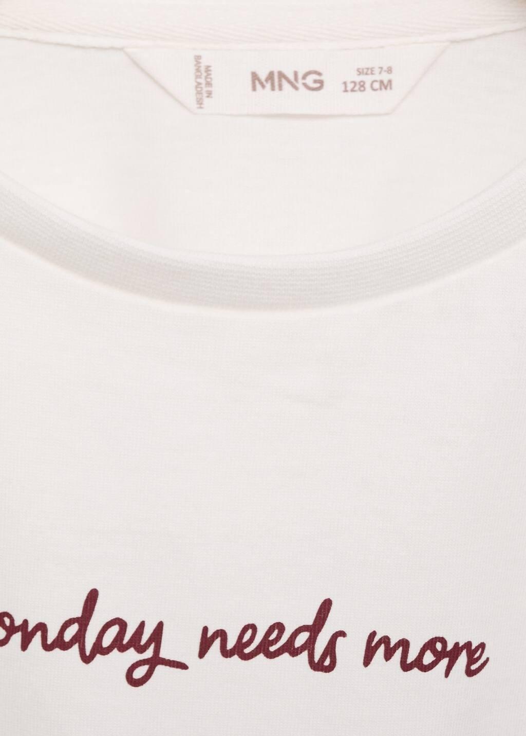 NATURAL WHITE Short-sleeved printed t-shirt, Kids Girl, , large image number 2