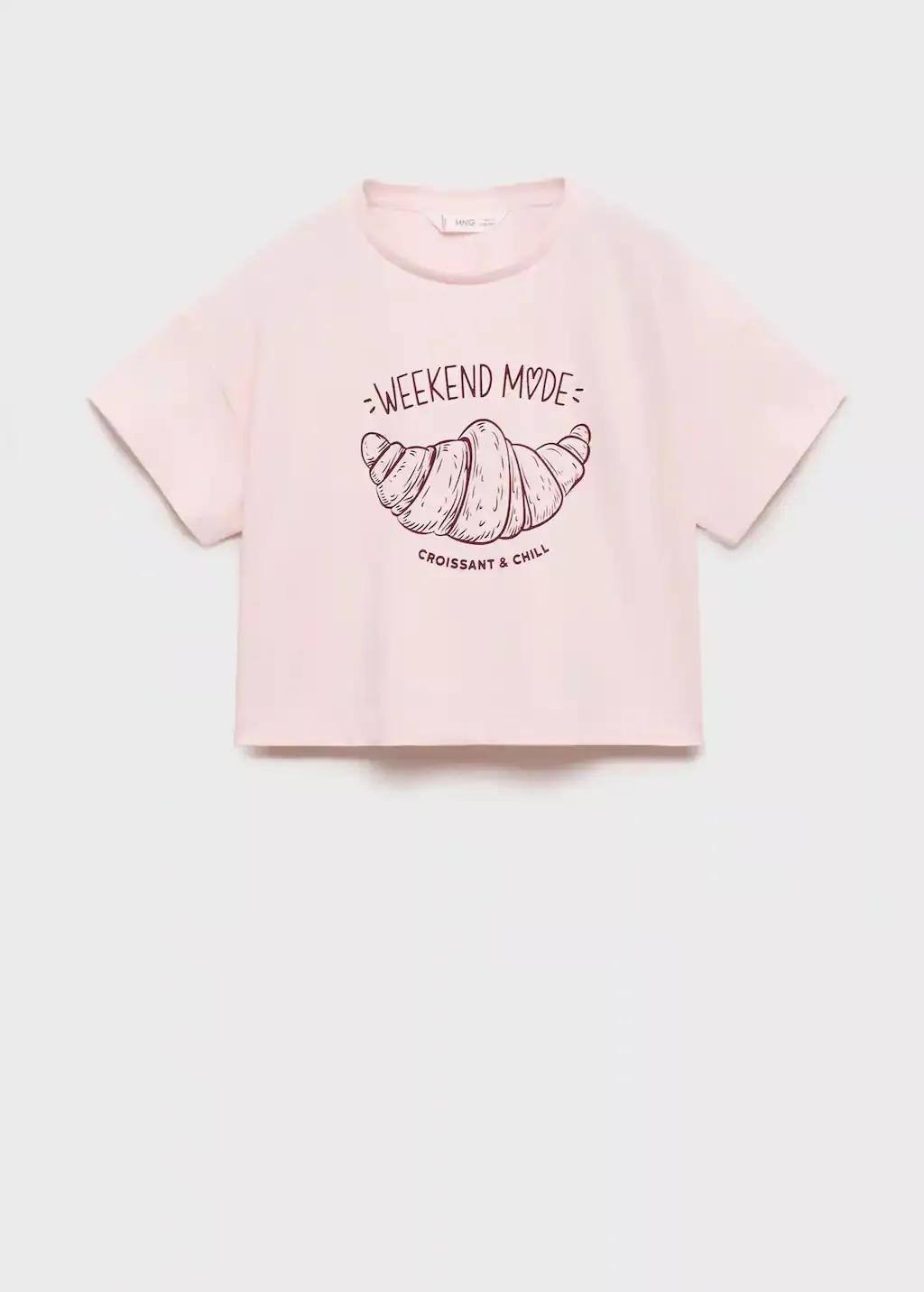 PINK Short-sleeved printed t-shirt, Kids Girl, , large image number 0