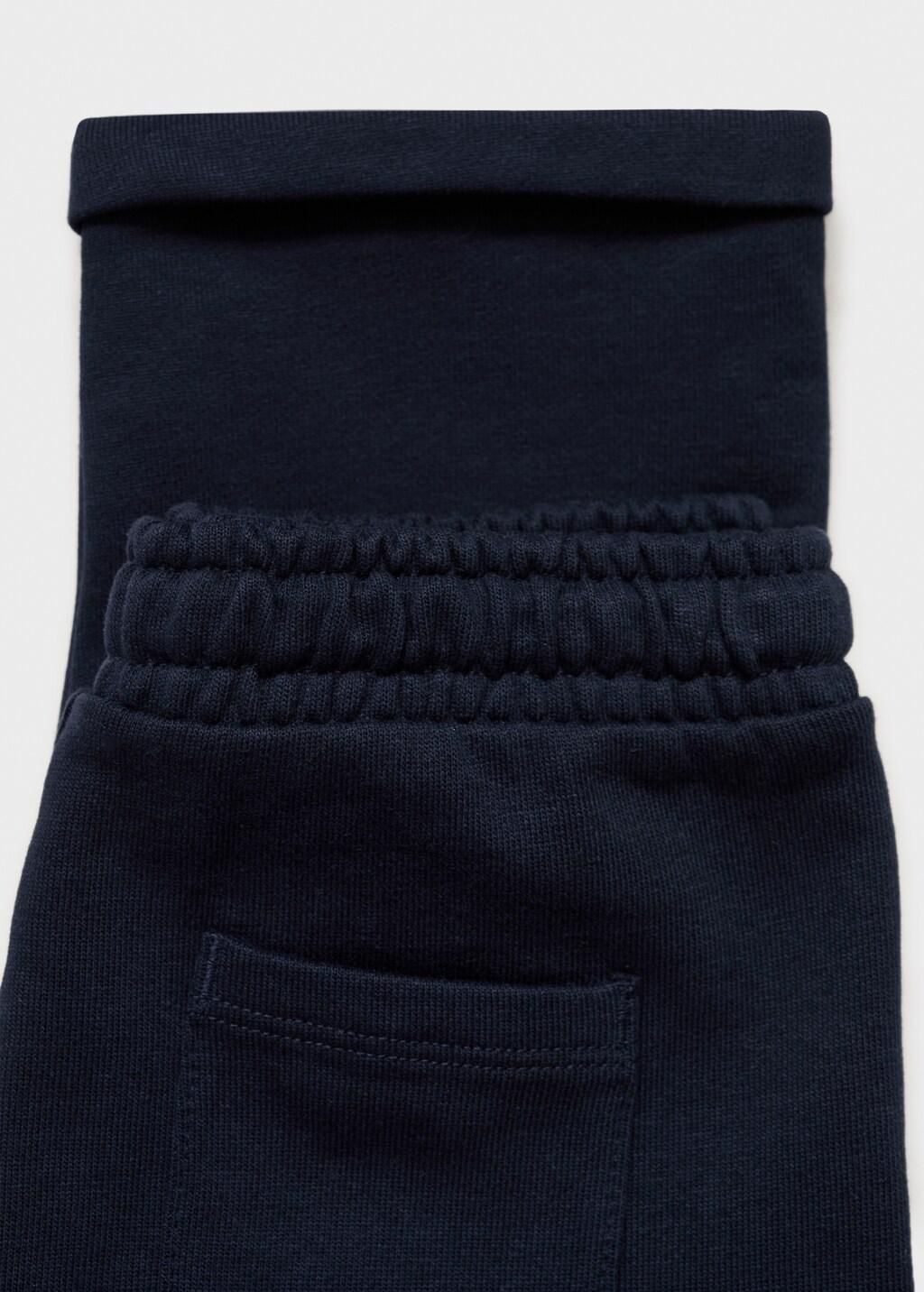 Navy Cotton Drawstring Joggers, Baby Girls, Navy, large image number 8