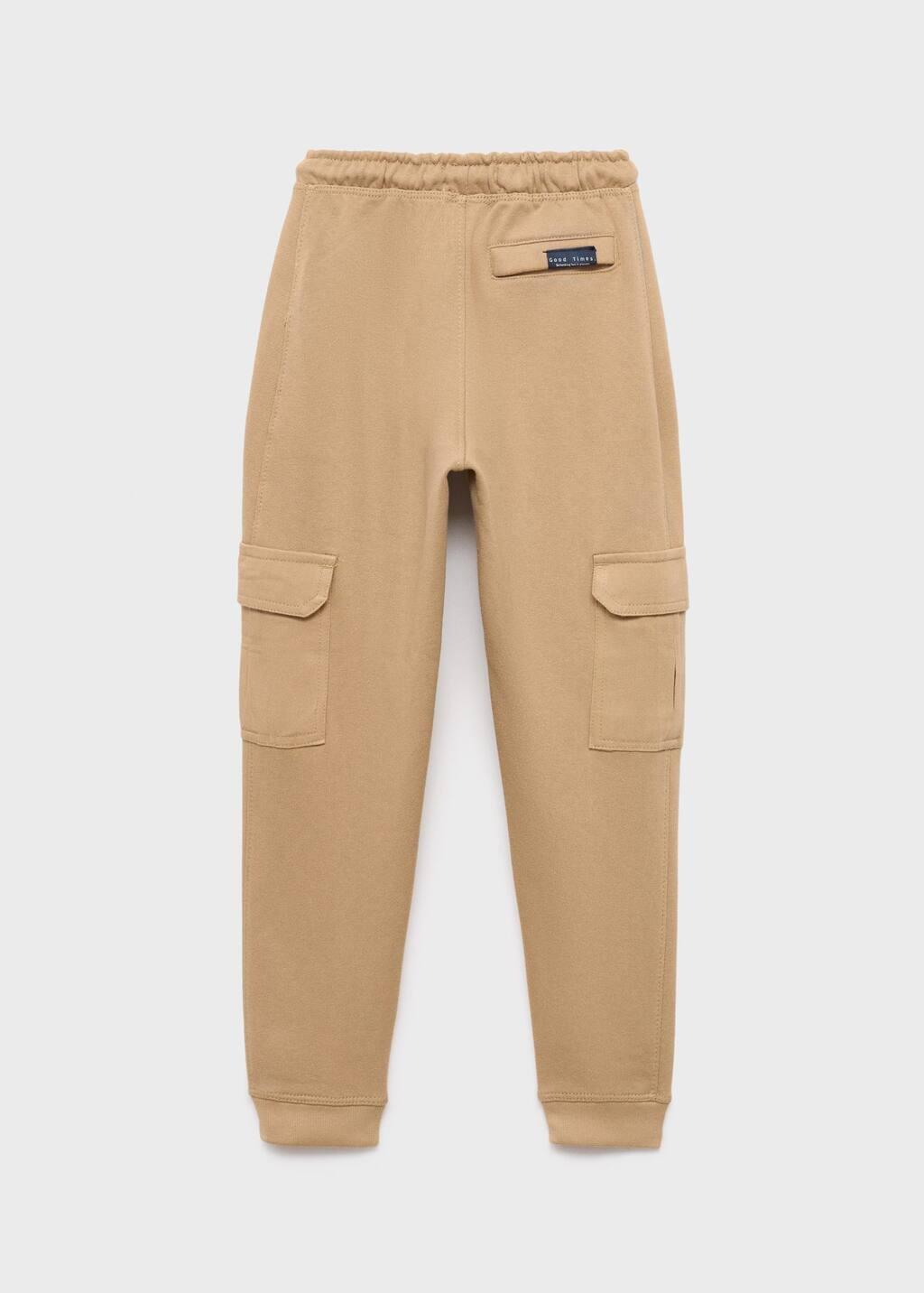 Brown Cargo Joggers With Drawstring, Kids Boy, Medium Brown, large image number 1