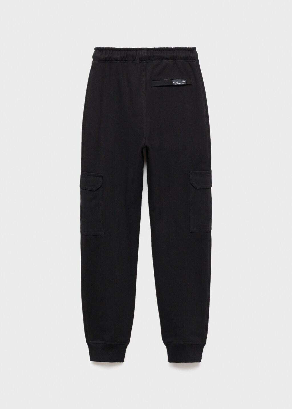 Black Cargo Joggers With Drawstring, Kids Boy, , large image number 1