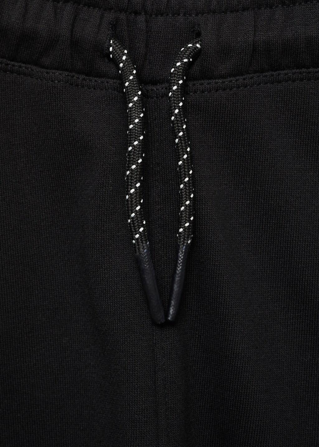 Black Cargo Joggers With Drawstring, Kids Boy, , large image number 2