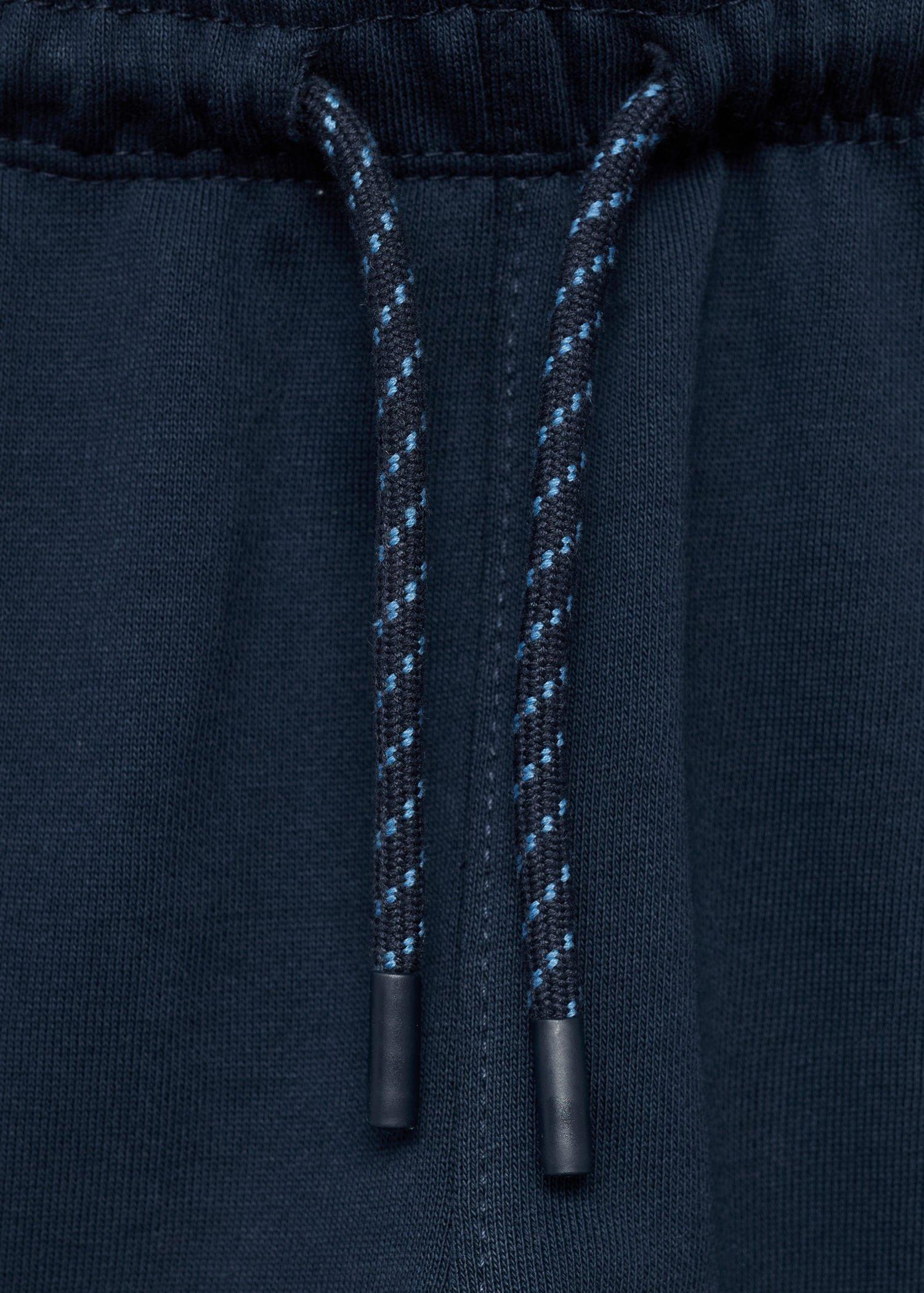 Navy Cotton Jogger-Style Trousers, Baby Boys, , large image number 4
