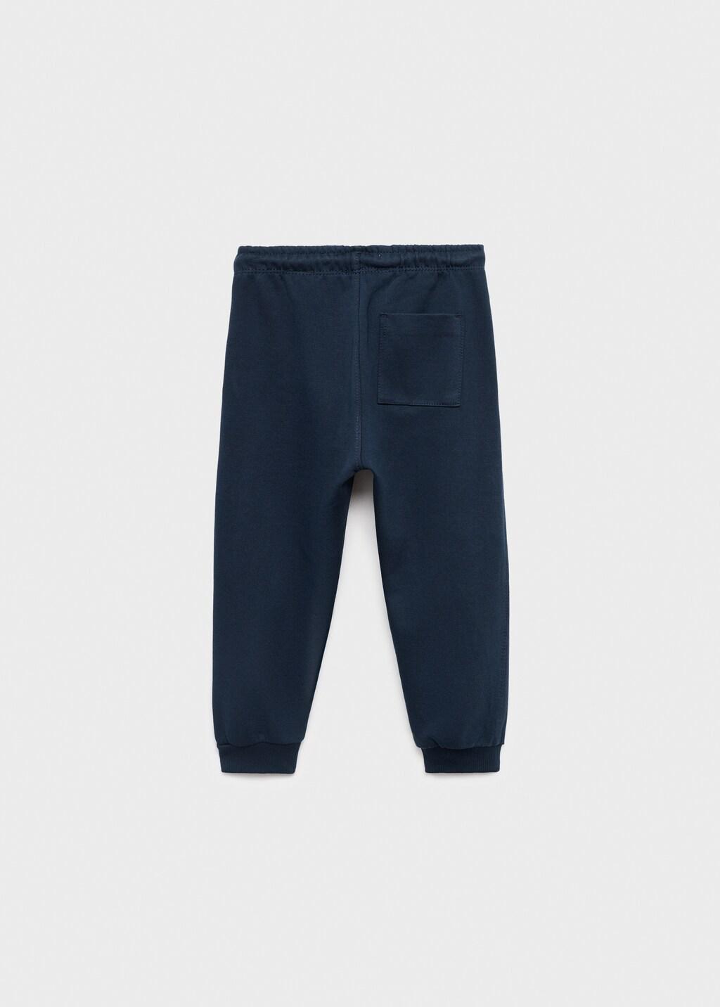 Navy Cotton Jogger-Style Trousers, Baby Boys, , large image number 5