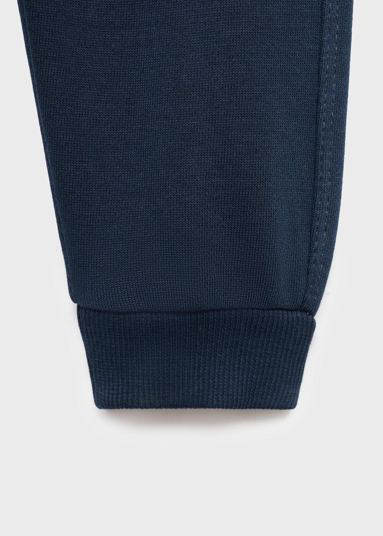 Navy Cotton Jogger-Style Trousers, Baby Boys, , large image number 6