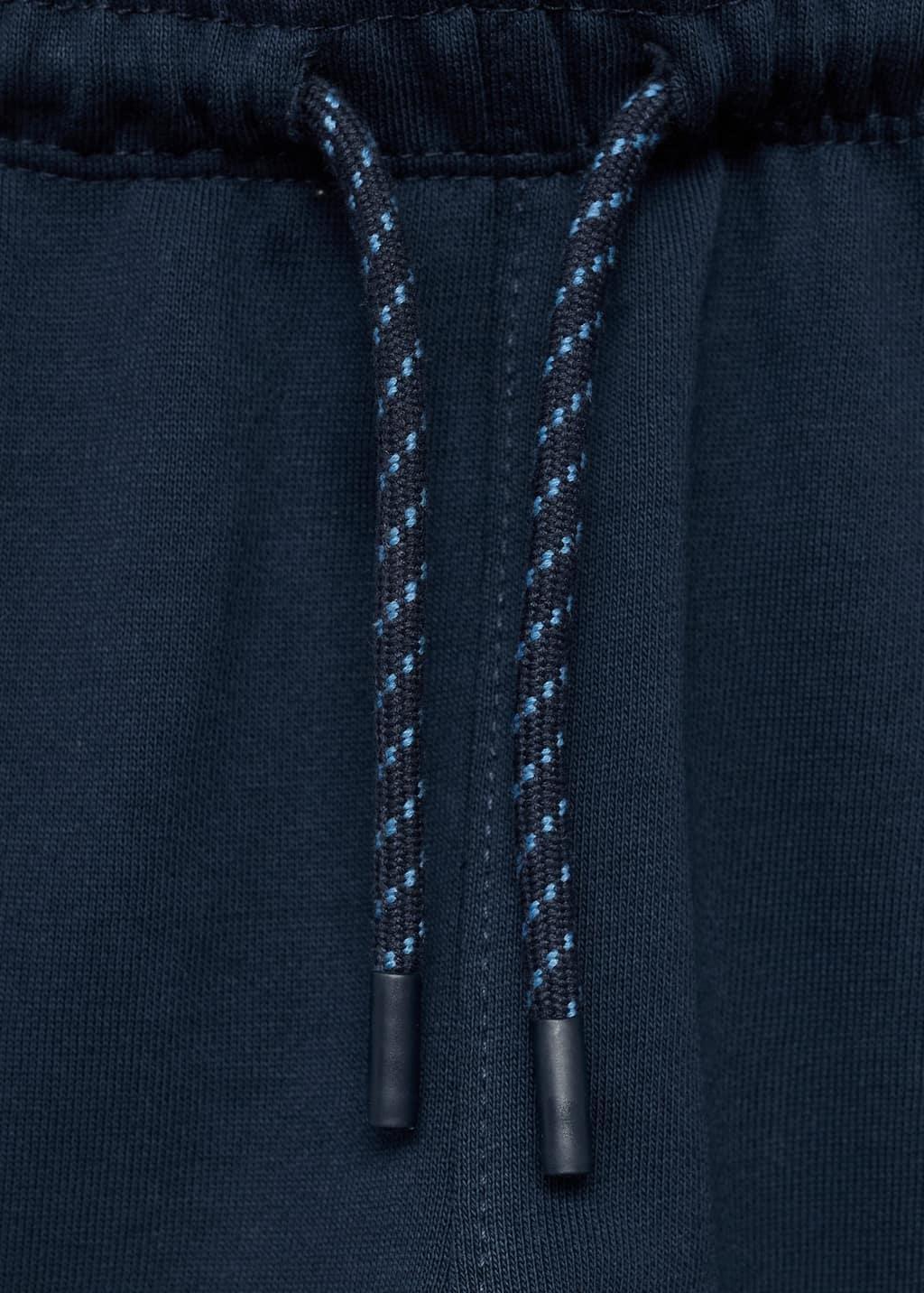 Navy Cotton Jogger-Style Trousers, Baby Boys, , large image number 7