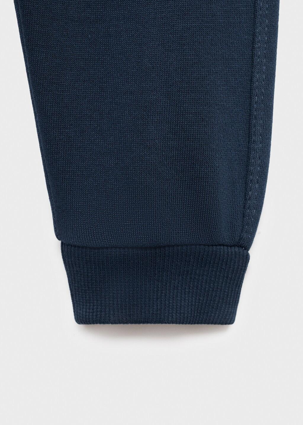 Navy Cotton Jogger-Style Trousers, Baby Boys, , large image number 8