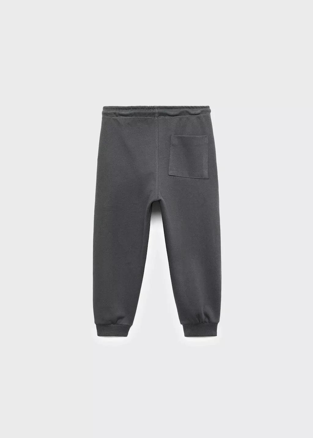 Grey Cotton Jogger-Style Trousers, Baby Boys, , large image number 3