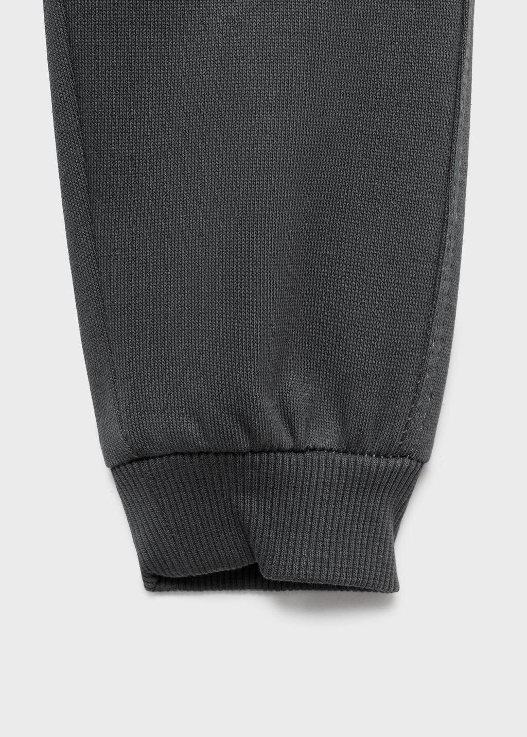 Grey Cotton Jogger-Style Trousers, Baby Boys, , large image number 7