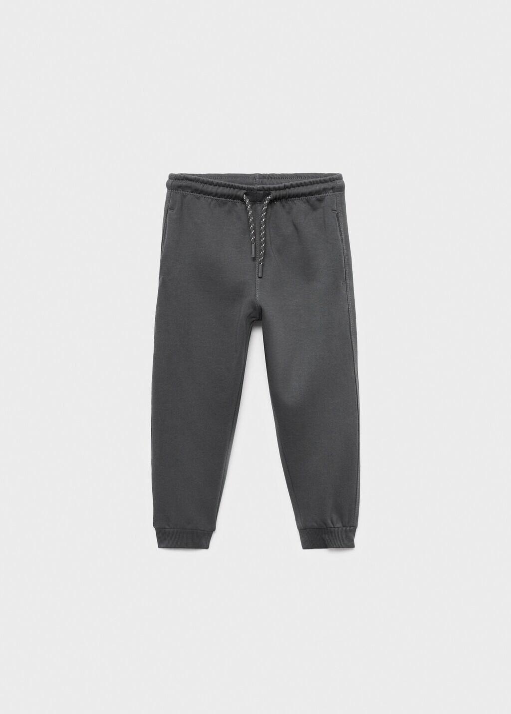 Grey Cotton Jogger-Style Trousers, Baby Boys, , large image number 9