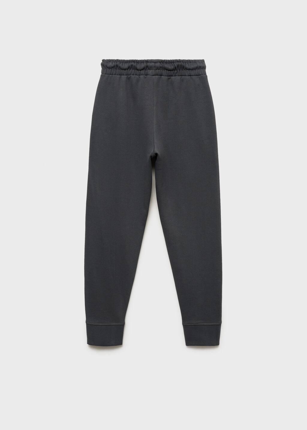 Grey Drawstring Jogger Trousers, Charcoal, large image number 1