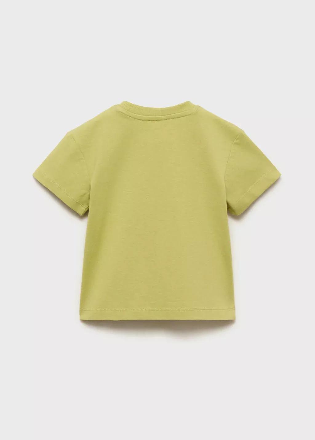BRIGHT YELLOW Short-sleeved printed t-shirt, Baby Boy, , large image number 1