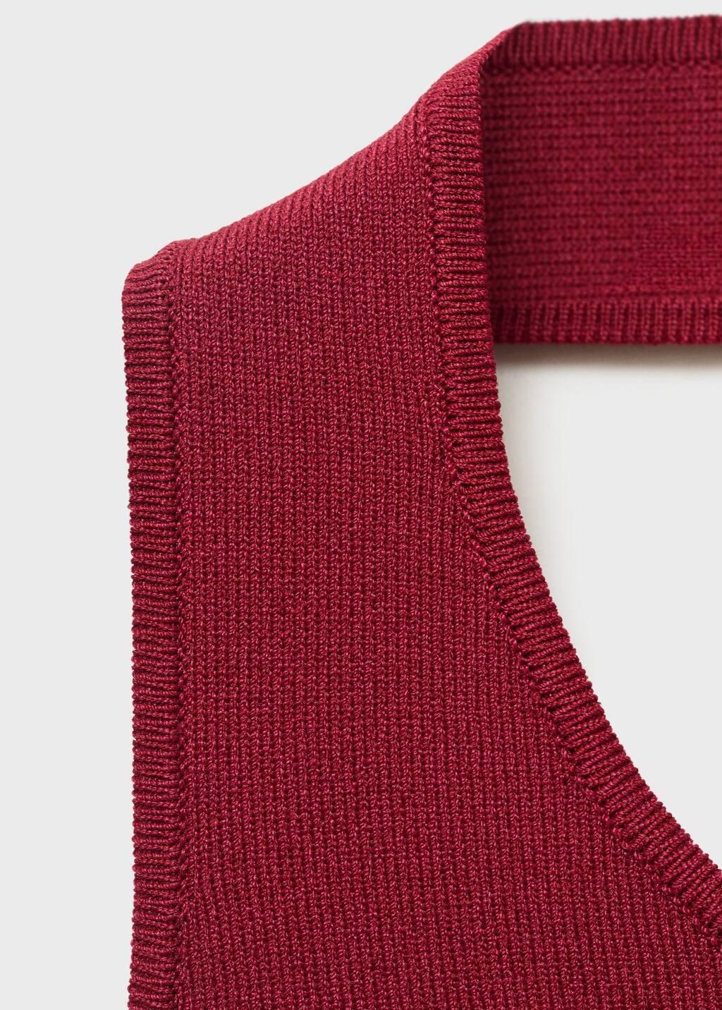 Red Knitted Top With Hoop Detail, , large image number 1