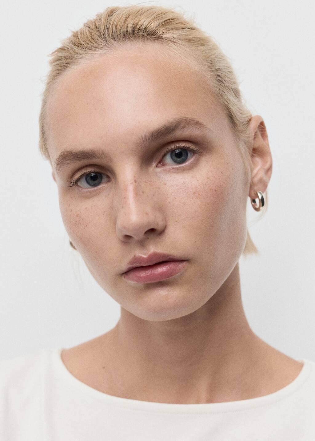 WHITE A-line cotton tee, 0201_01, large image number 3