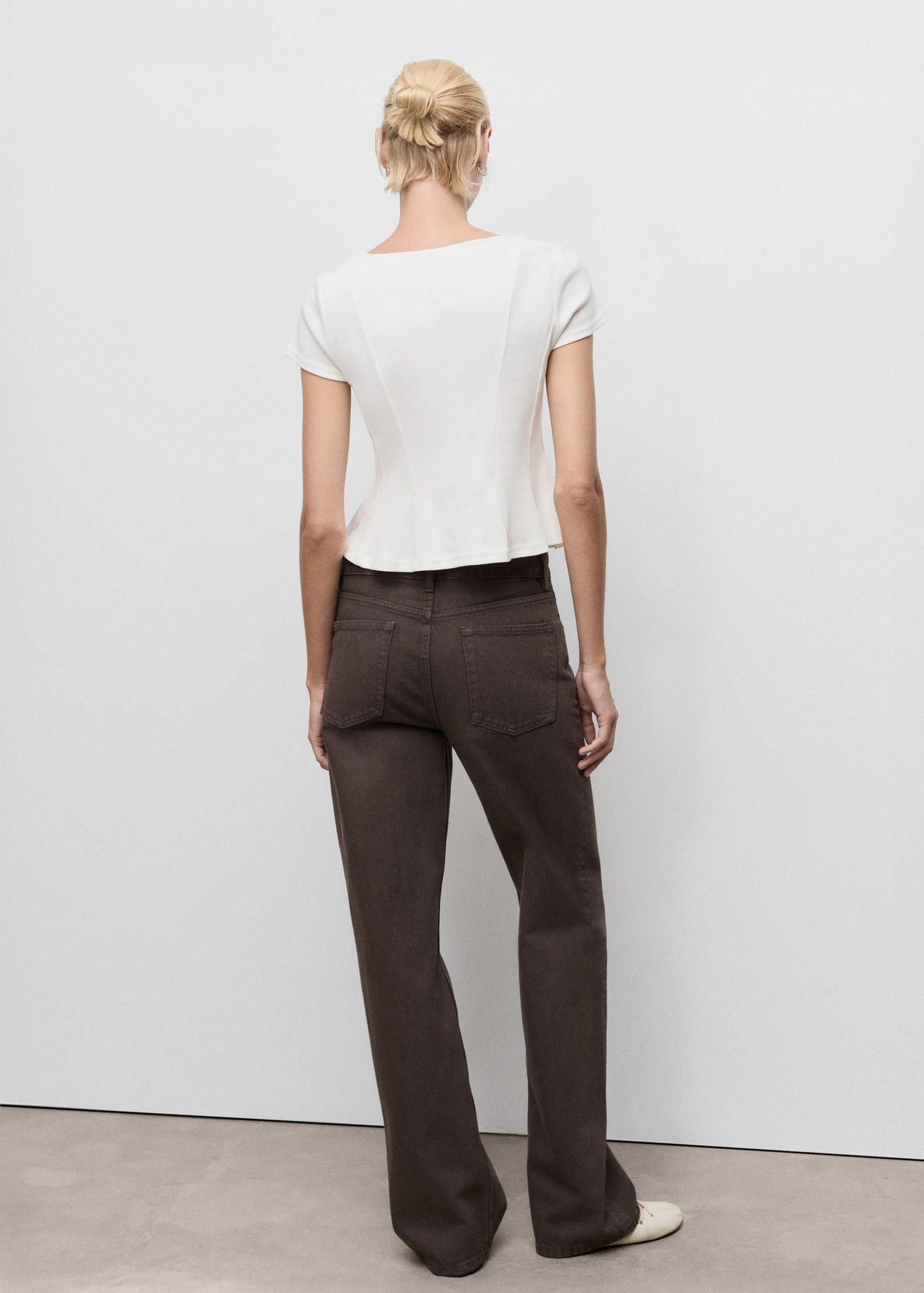 WHITE A-line cotton tee, 0201_01, large image number 6