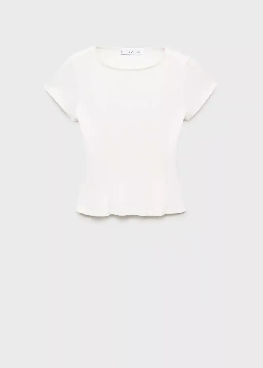 WHITE A-line cotton tee, 0201_01, large image number 7