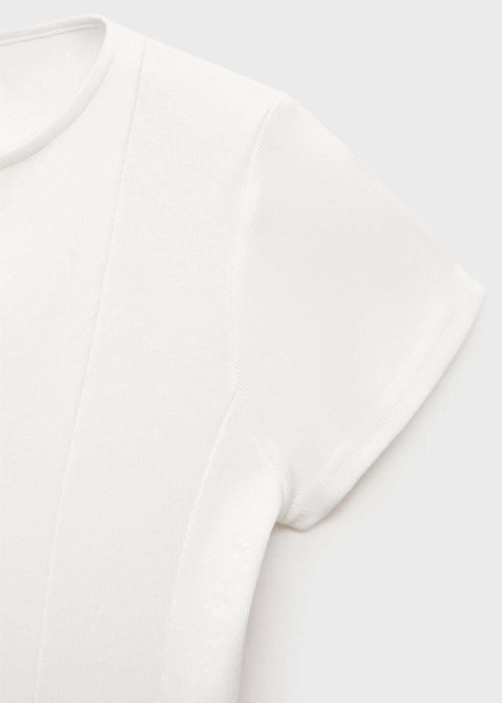 WHITE A-line cotton tee, 0201_01, large image number 12