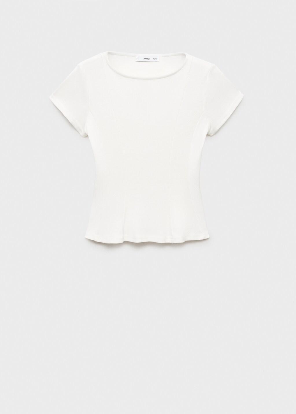 WHITE A-line cotton tee, 0201_01, large image number 13