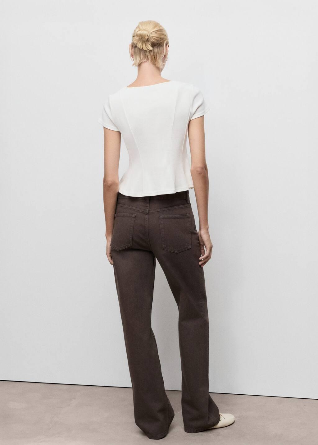 WHITE A-line cotton tee, 0201_01, large image number 14